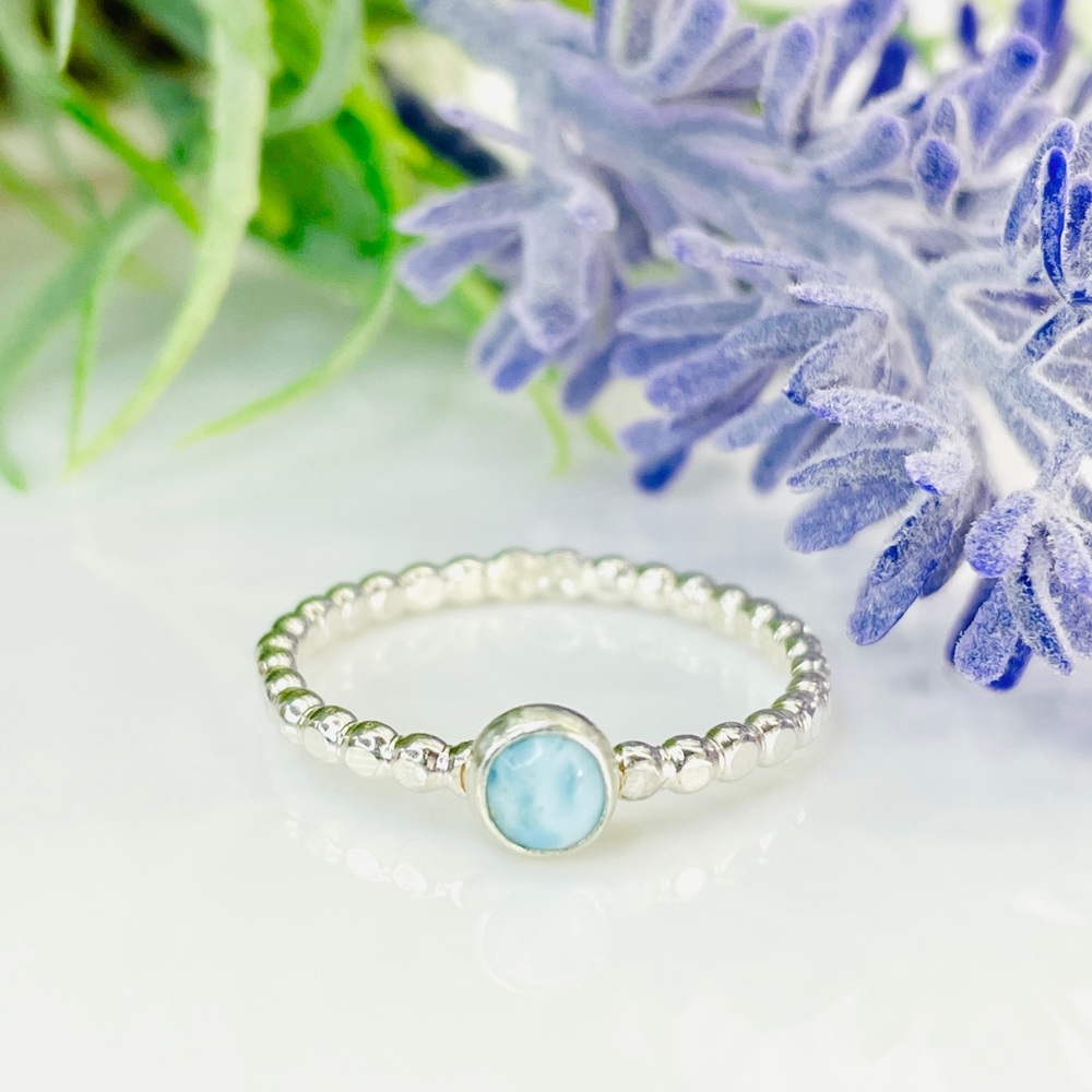 Sterling Silver Larimar Ring